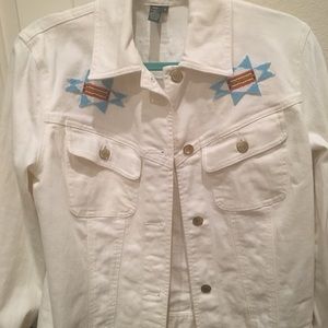 White denim jacket